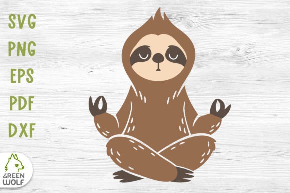 Yoga Sloth SVG for Cricut: Cute Concept Meets Practical Embroidery